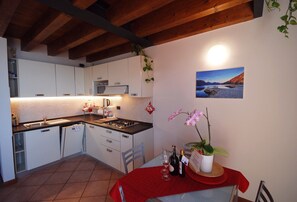 Réfrigérateur, micro-ondes, plaque de cuisson, lave-vaisselle