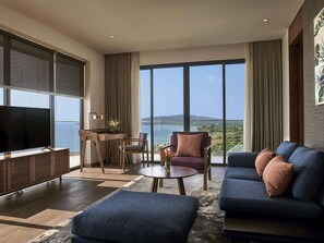 Suite, Balcony, Sea View | 1 bedroom, premium bedding, down comforters, minibar