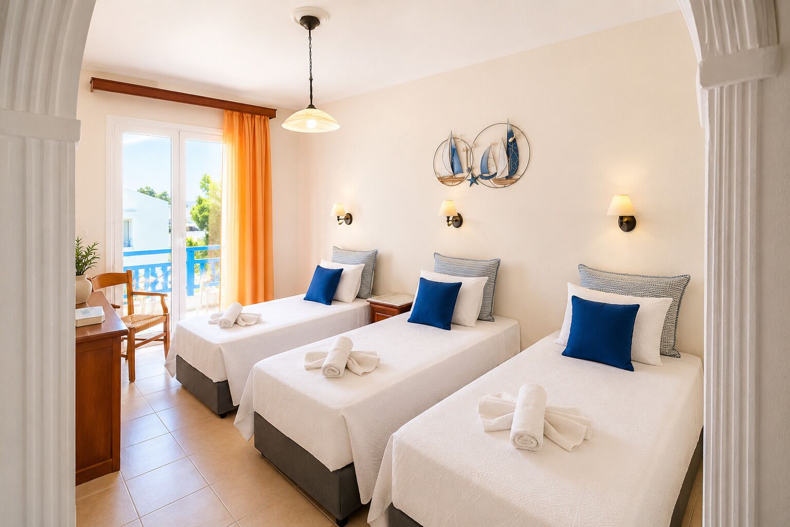 Triple Room | In-room safe, individually decorated, individually furnished