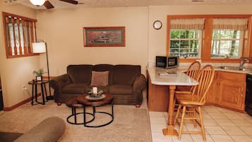 TV, fireplace, DVD player