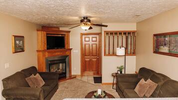 TV, fireplace, DVD player