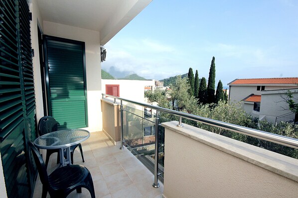 Apartment, 1 Bedroom, Non Smoking, Partial Sea View | Balcony view - Apartments Mirista (Petrovac)