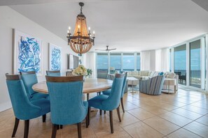 Dining - Peaceful Three Bedroom Condo with Stunning Views! Complimentary Boat Slip! (Orange Beach)