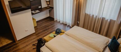 Panoramic Double Room, Balcony, Mountain View | Desk, laptop workspace, blackout drapes, free WiFi