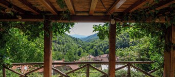 Le Mogli house, typical Tuscan structure with pool, surrounded by nature