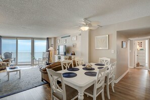 TV, DVD player, books