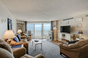 TV, DVD player, books