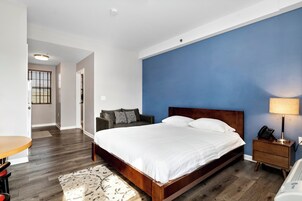 Suíte estúdio | Roupas de cama premium, individualmente decorados