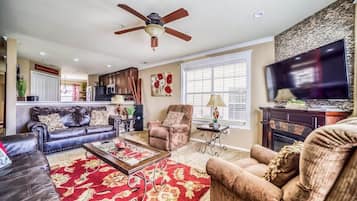 TV, fireplace, Netflix, streaming services