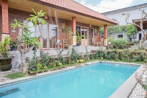 Superior Double Room with Pool View | View from room - Getsemani Guest House (Canggu)