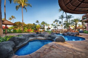Outdoor pool, a heated pool - Ocean View (Real Owner!)- 2 Bed/3 bath Suite - Marriott Ocean Club: Molo & Lanai (Lahaina)