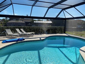 Outdoor pool, a heated pool - Gorgeous SW Cape Home on canal w/ pool - Southern Exposure  (Cape Coral)