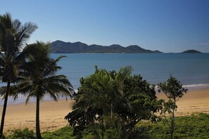 On the beach, beach towels