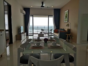 Luxury Family Suite, 3 Bedrooms | Living area | Flat-screen TV - Picturesque View Suites (Johor Bahru)