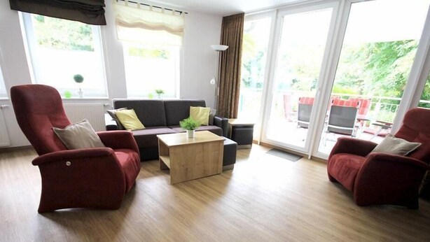 Living room - Ferienwohnung 304, Hohe Lith: Strandnah, mit Eigenem Strandkorb am Meer! (Cuxhaven)