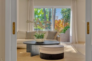 Télévision, cheminée, lecteur de DVD, table de tennis de table