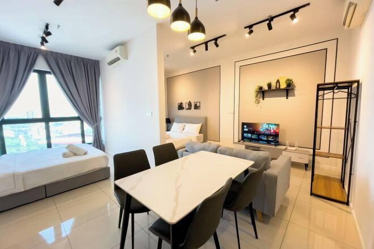 1 bedroom, desk, iron/ironing board