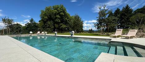 Indoor pool, seasonal outdoor pool