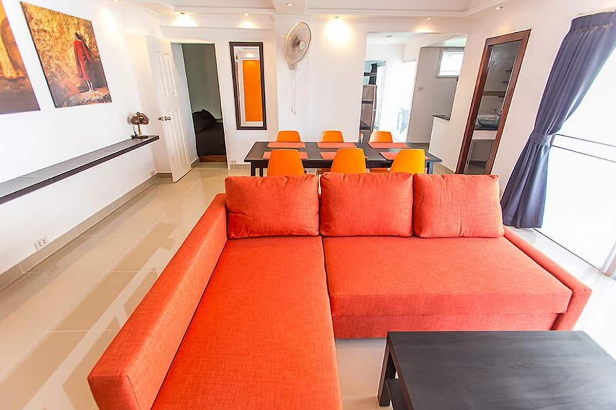 2-Bedroom Condo | Living room | Flat-screen TV