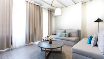 Penthouse, Balcony, Harbor View | Living area | 42-inch flat-screen TV with satellite channels