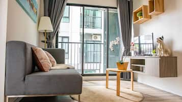 Comfort Apartment, 2 Bedrooms | Living area | LED TV