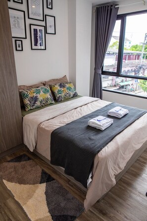 Comfort appartement, 2 slaapkamers | 2 slaapkamers, verduisterende gordijnen, gratis wifi, beddengoed