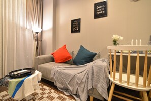 Comfort Apartment, 1 Bedroom | Living area | LED TV - Community Apartment - bkbhce26 (Bangkok)