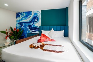 Estudio Deluxe | Minibar, caja fuerte, escritorio y espacio para trabajar con un portátil