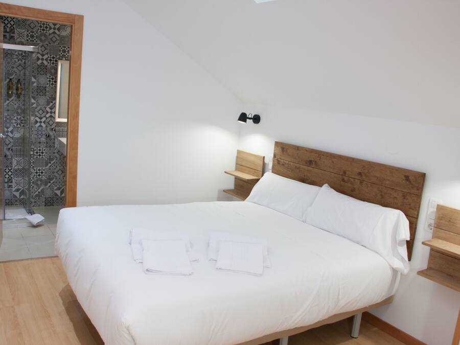 Desk, laptop workspace, blackout curtains, free WiFi