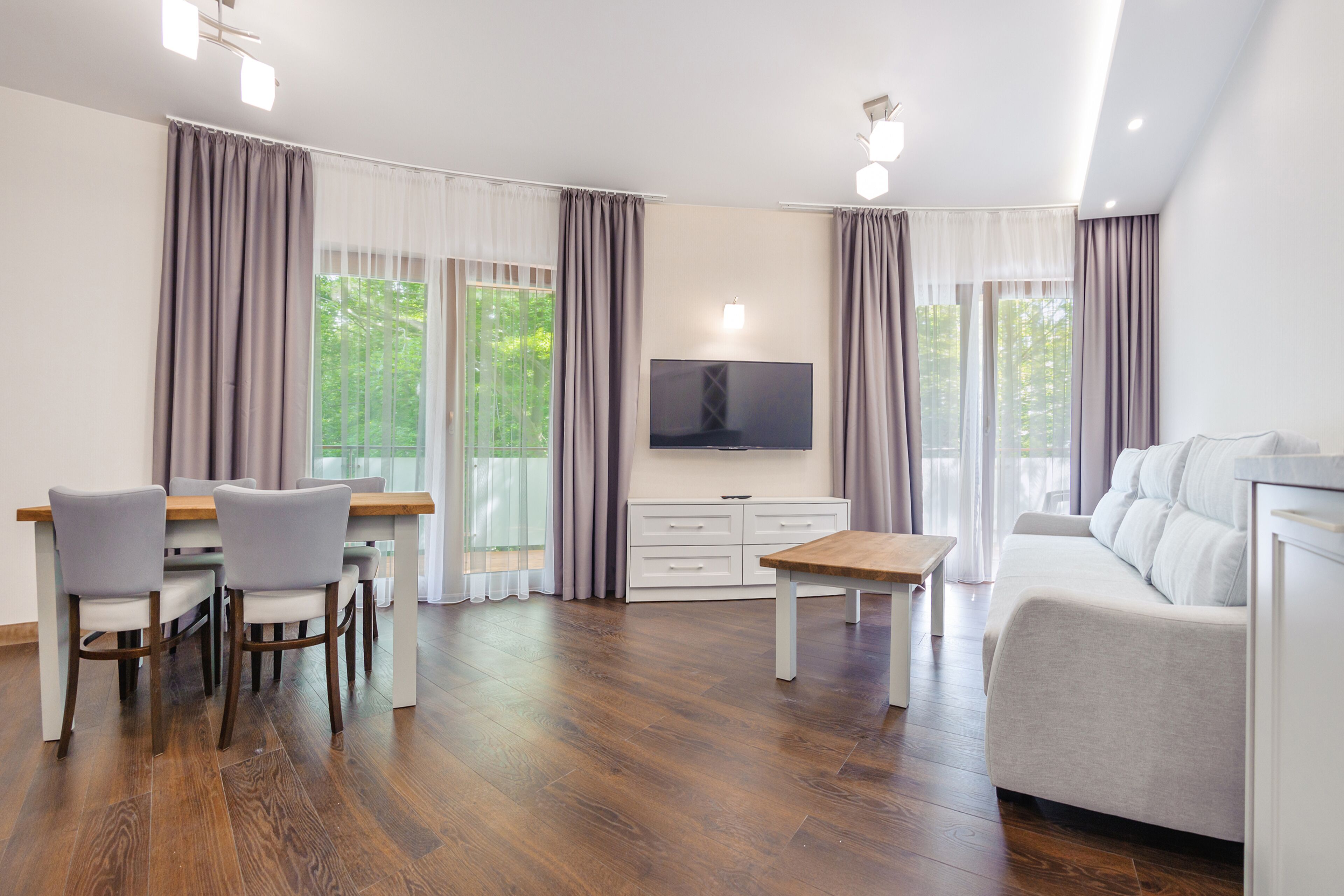 Deluxe Apartment (A44) | Living room | Flat-screen TV