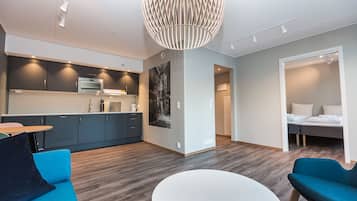 Apartment, 1 Bedroom | Living area | Heated floors