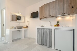 Estúdio luxo | Cozinha privada | Frigobar, cooktop, chaleira elétrica