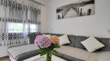 Classic Apartment | Living area | 39-inch TV with cable channels