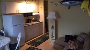 Condo | Private kitchen | Fridge, microwave, cookware/dishes/utensils