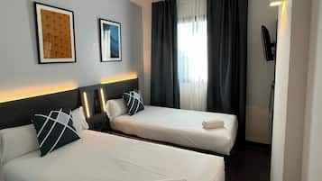 Room, 2 Twin Beds | Desk, blackout drapes, soundproofing, iron/ironing board