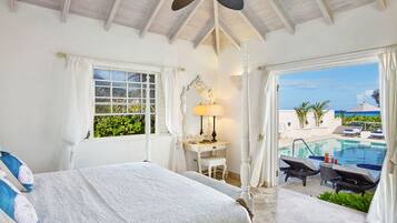 7 chambres, coffres-forts dans les chambres, bureau