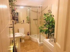 Apartment | Bathroom | Combined shower/tub, hair dryer, towels