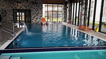 Indoor pool, a heated pool