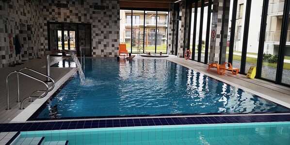 Indoor pool, a heated pool