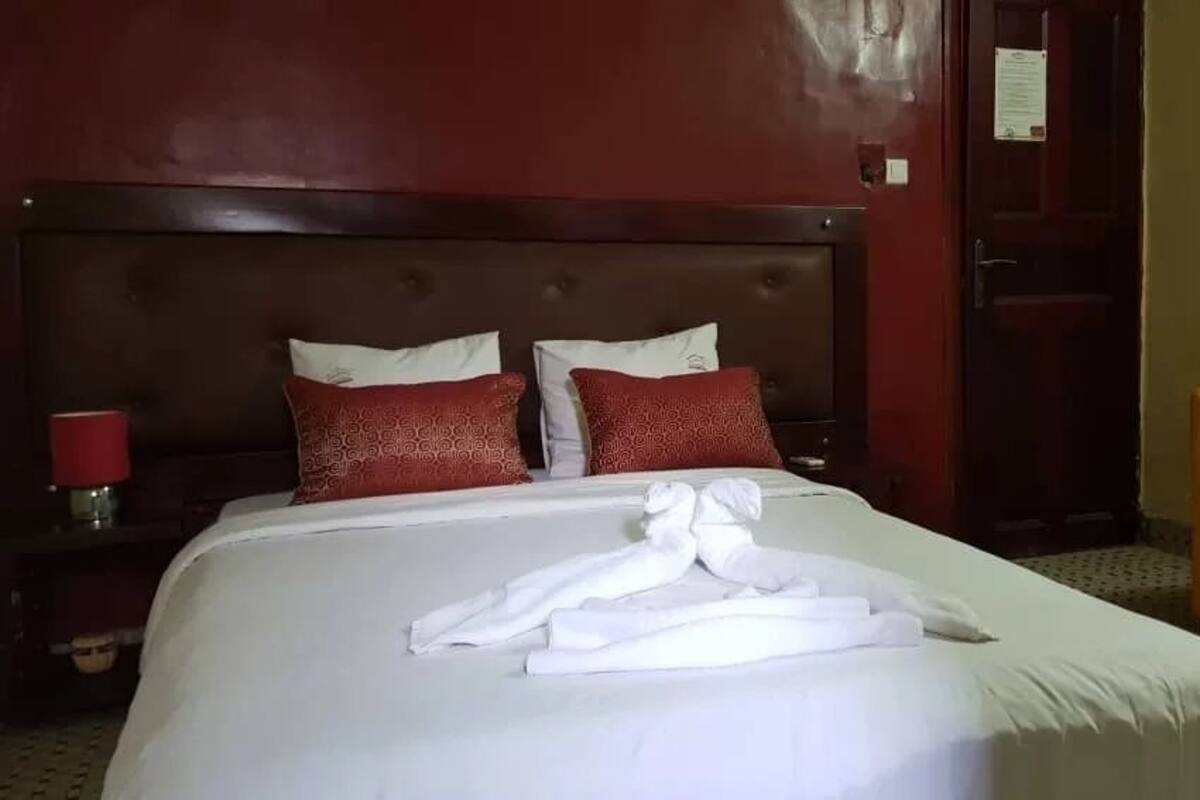Desk, blackout curtains, free WiFi, bed sheets