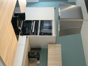 Fridge, microwave, dishwasher, toaster