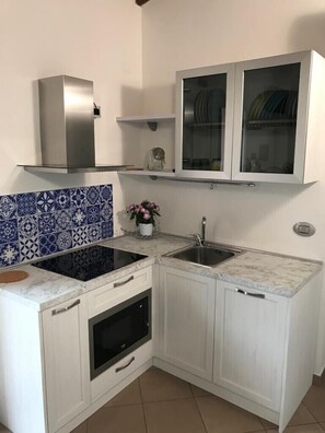 Réfrigérateur, micro-ondes, plaque de cuisson, bouilloire électrique