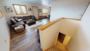 Smart TV, fireplace, video games, ping pong