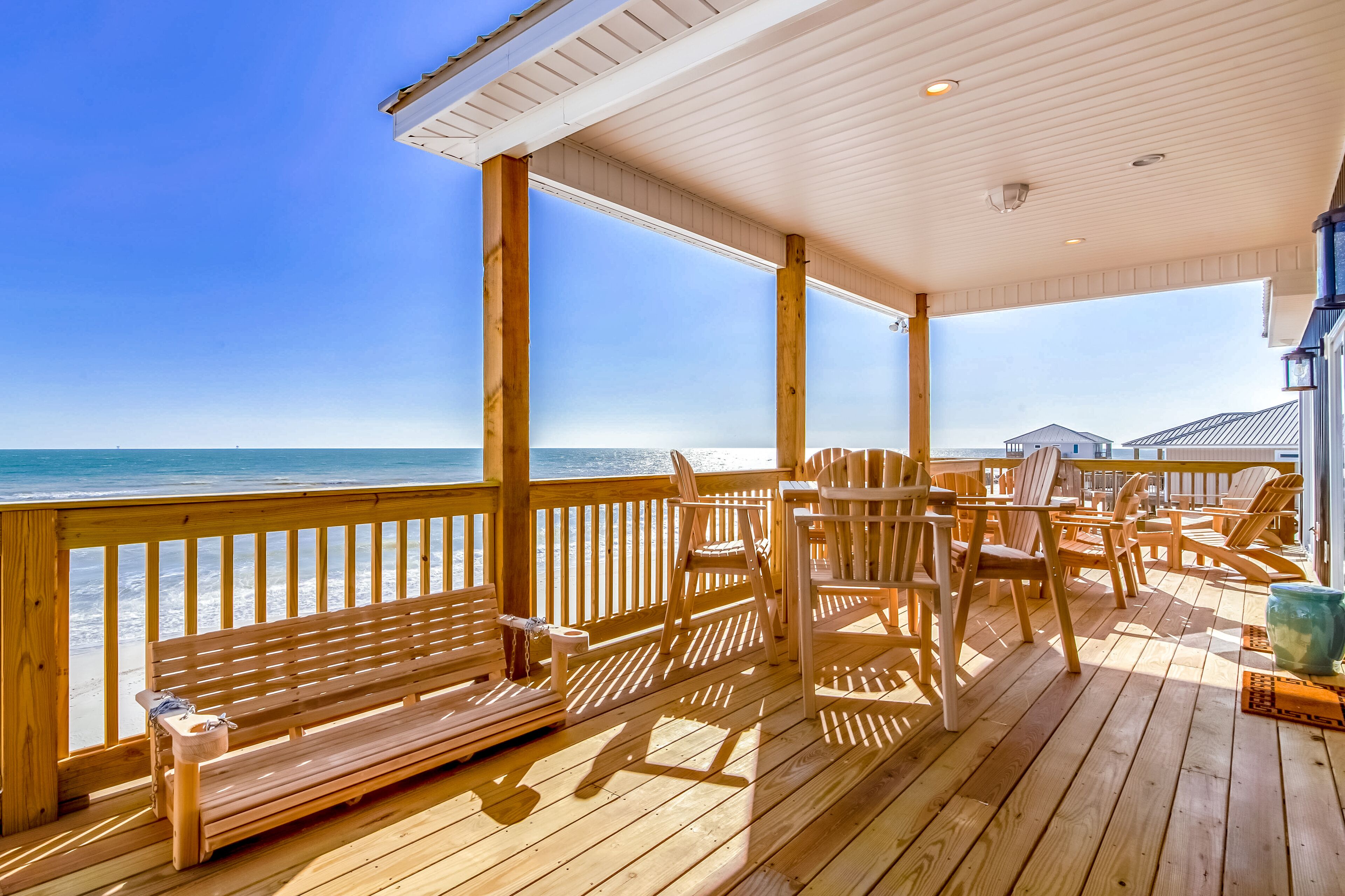 Newly built dog-friendly beachfront home w/ stunning ocean views, and gas grill
