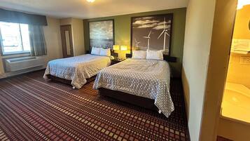 Room, 2 Queen Beds, Non Smoking | Desk, iron/ironing board, free WiFi, bed sheets