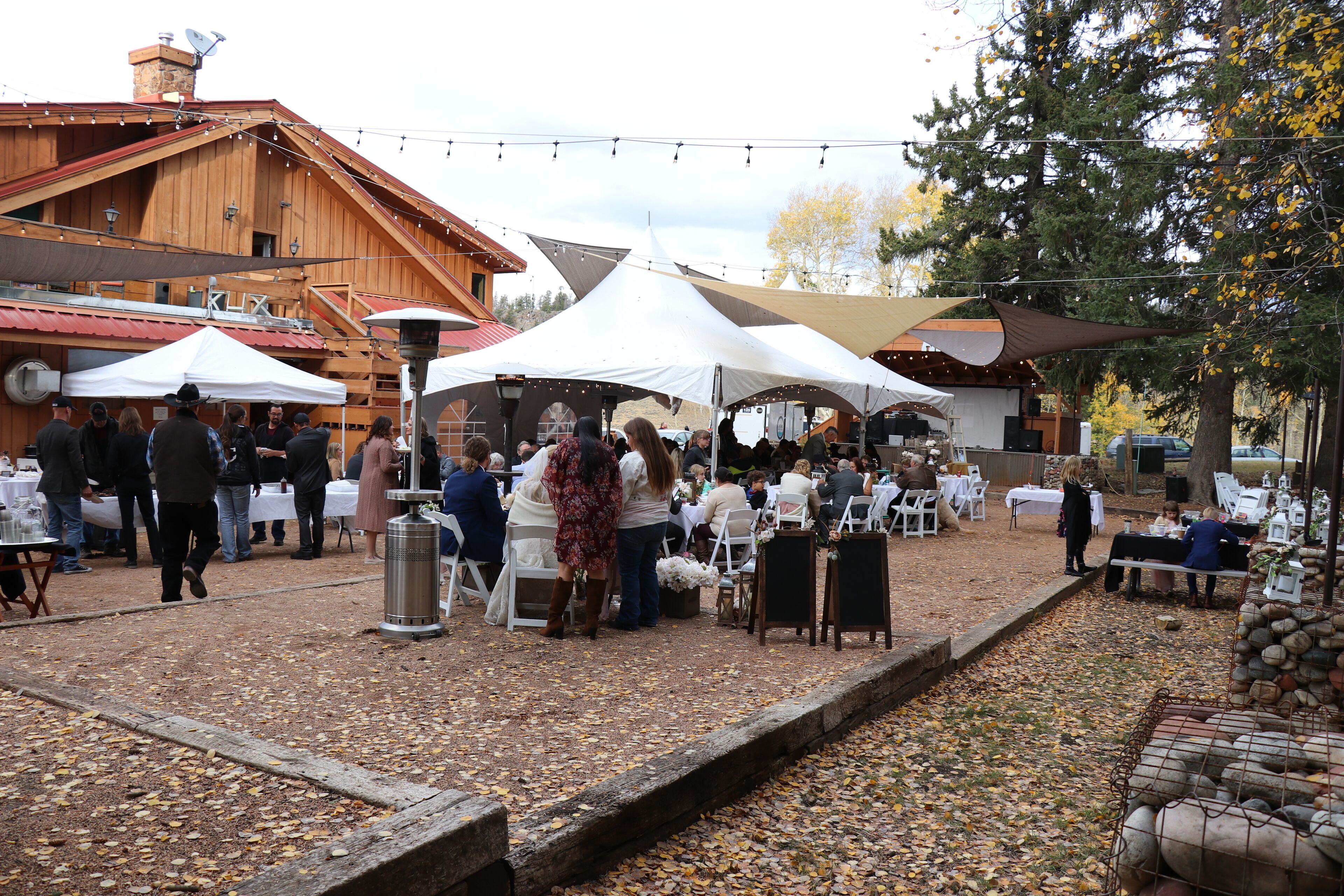outdoor wedding area