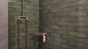 Comfort Double or Twin Room | Bathroom | Combined shower/bathtub, rainfall showerhead, towels, soap