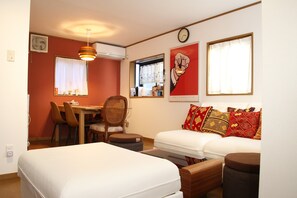 Private Vacation Home | Living area | Flat-screen TV, Netflix, DVD player, streaming services - HAMA HILLS Shinjuku (Tokyo)