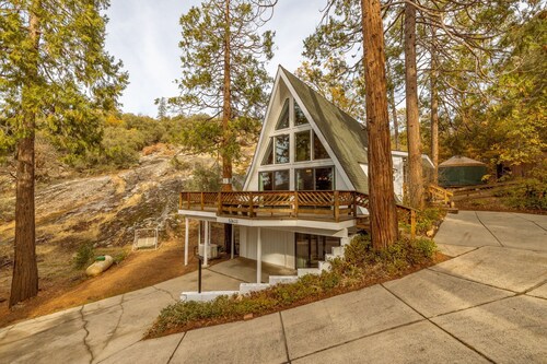 Cozy A Frame Cabin, Bass Lake, Ca-Acorn Falls 