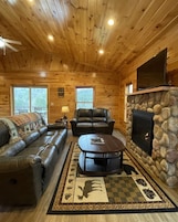 Cabin, 2 Bedrooms | Living area | TV